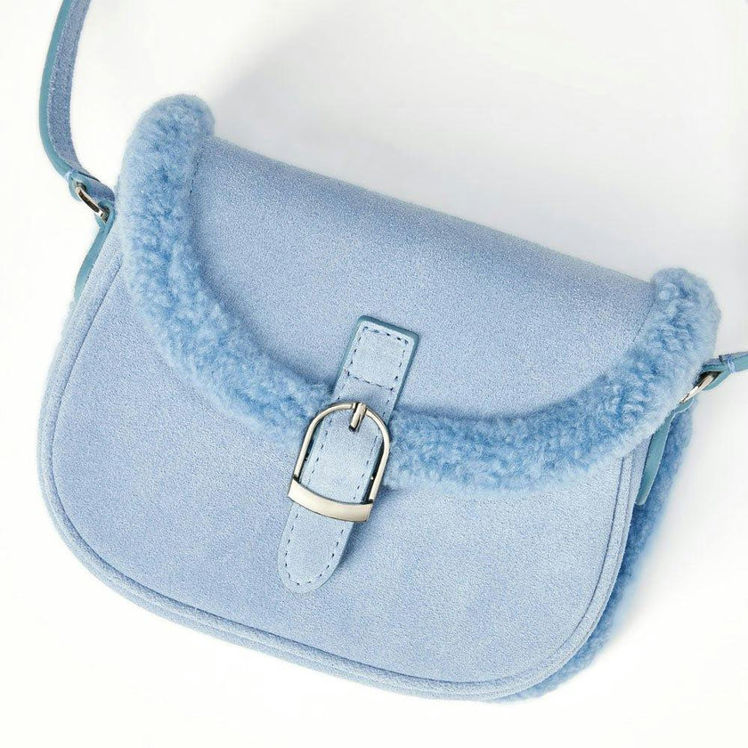 Shae Suede Crossbody Buckled Bag