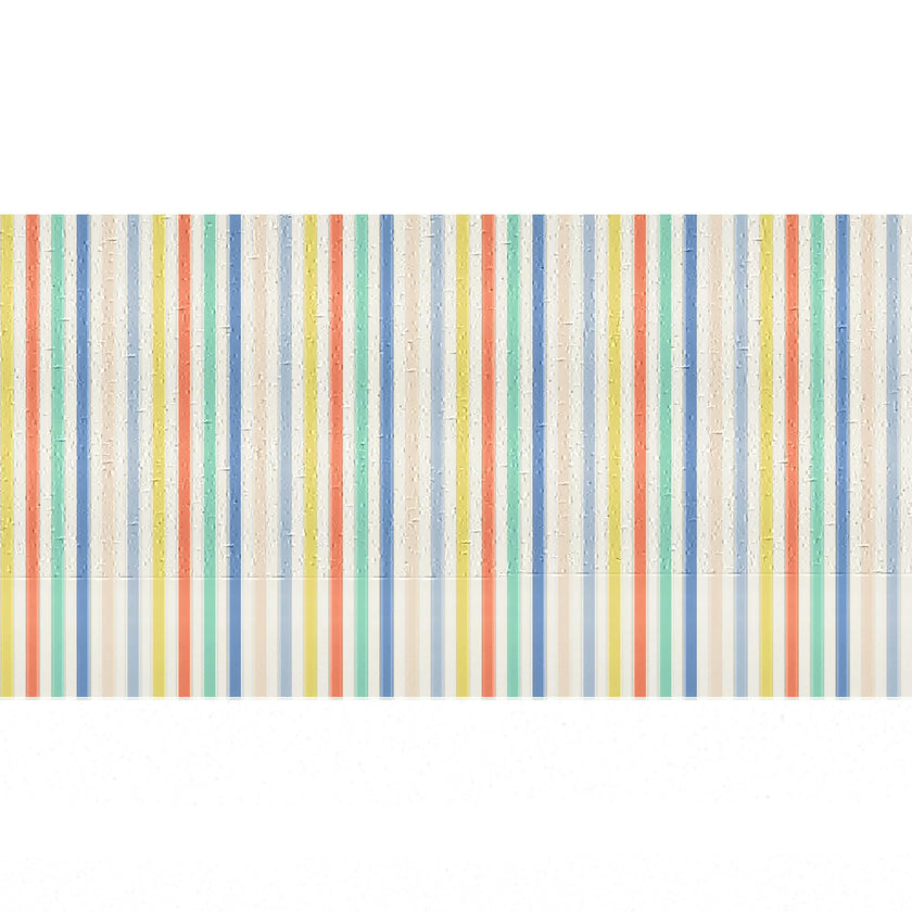 Multi Striped Paper Tablecloth