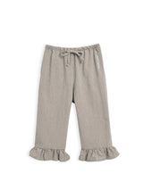 children's vichy frilled trousers - foggy brown