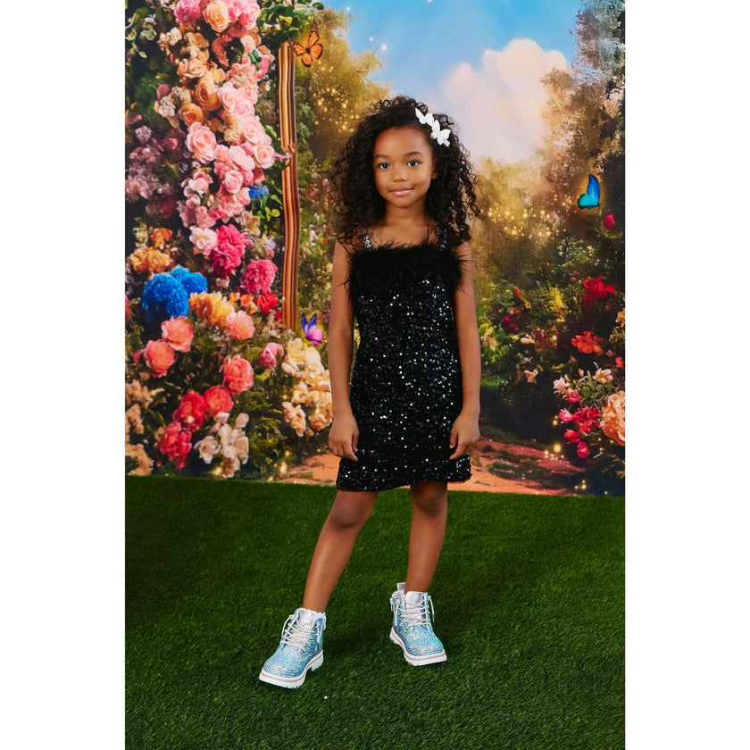 Midnight Shimmer Mini Dress