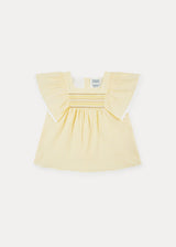 Seersucker Smocked Girl Blouse