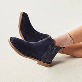 Glitter & Suede Chelsea Boots