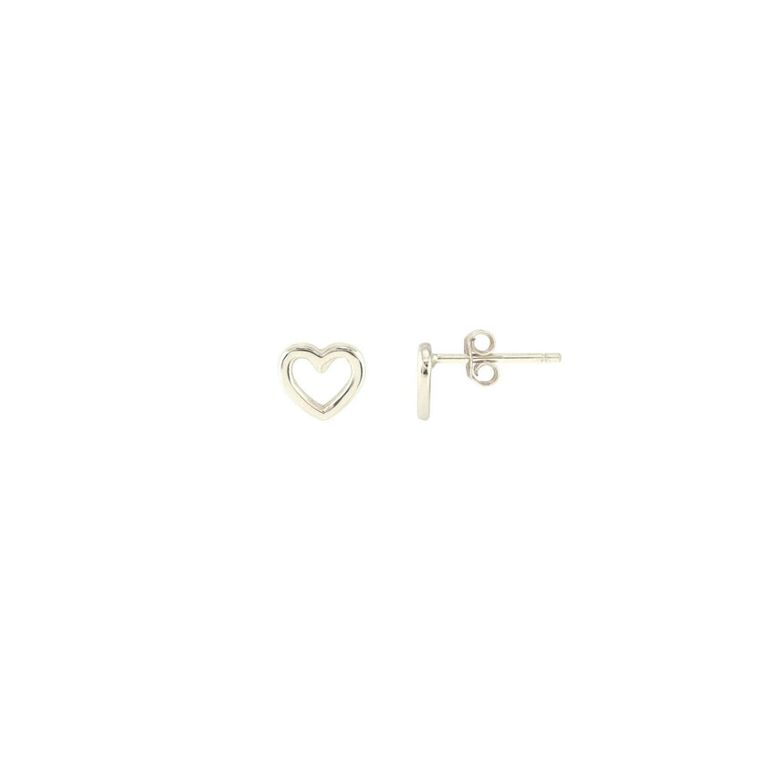 Heart Outline Stud Earrings