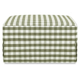 Crawford Gliding Ottoman in Moss Green Gingham