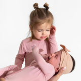 Dusty Rose Bamboo Convertible Footie