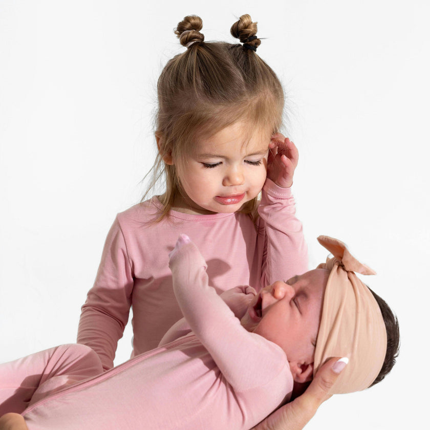 Dusty Rose Bamboo Convertible Footie