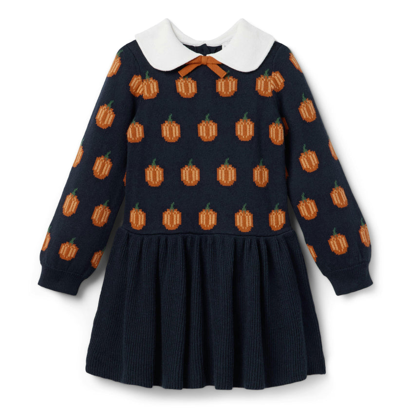 The Pumpkin Patch Sweater Dress, navy blue