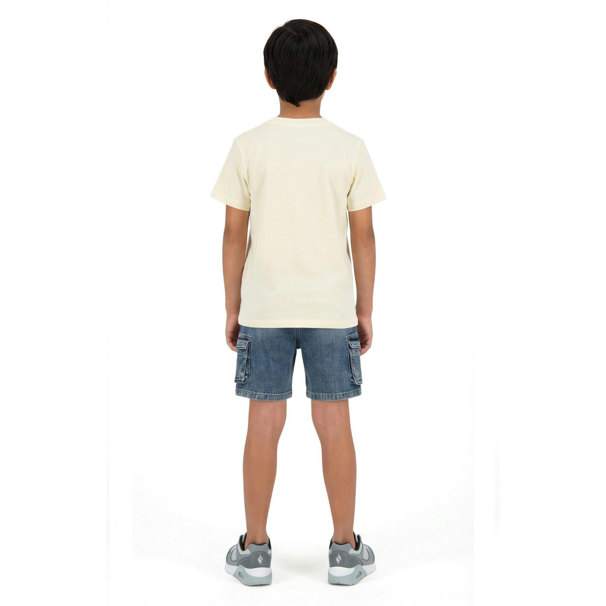 Big Kid Boys Graphic Tee | White Palm Tree