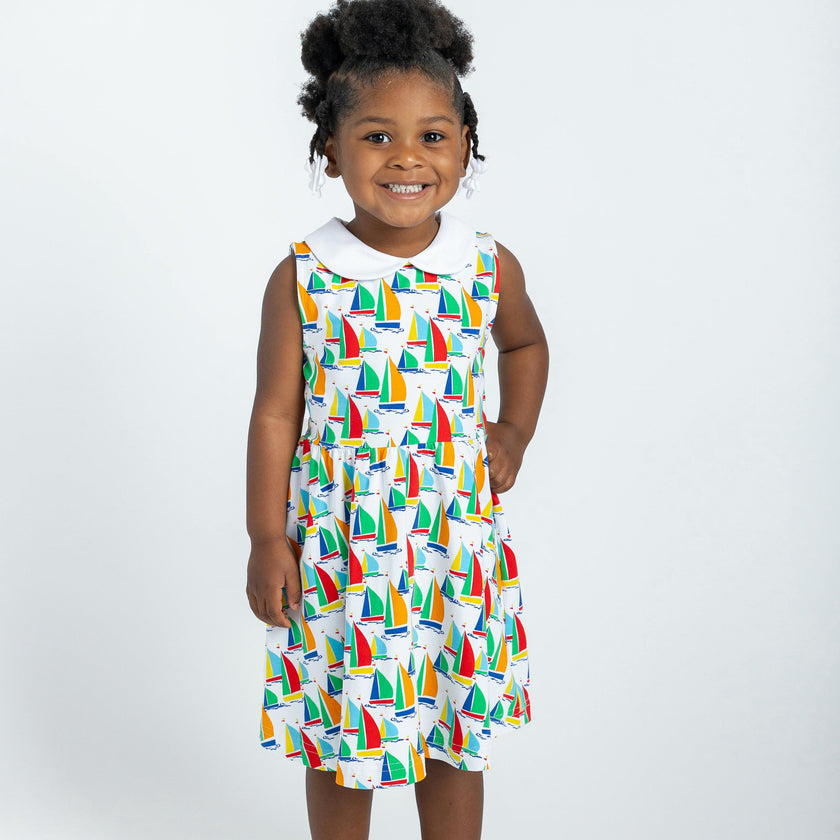 Sailboat Print Twirl Dress