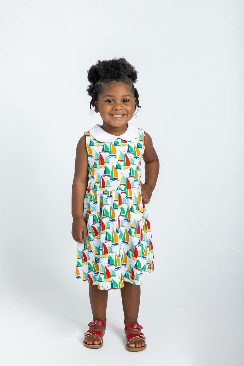 Sailboat Print Twirl Dress