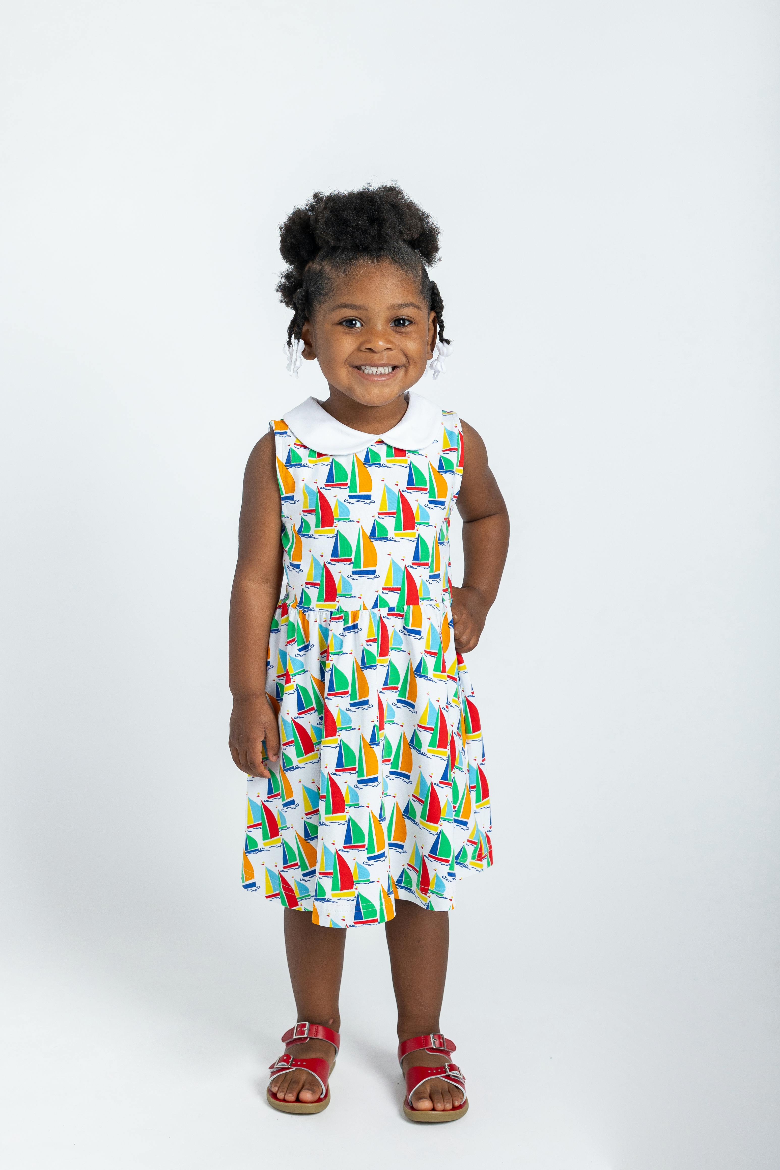 Sailboat Print Twirl Dress