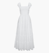 The Stella Nap Dress - White Shadow Stripe