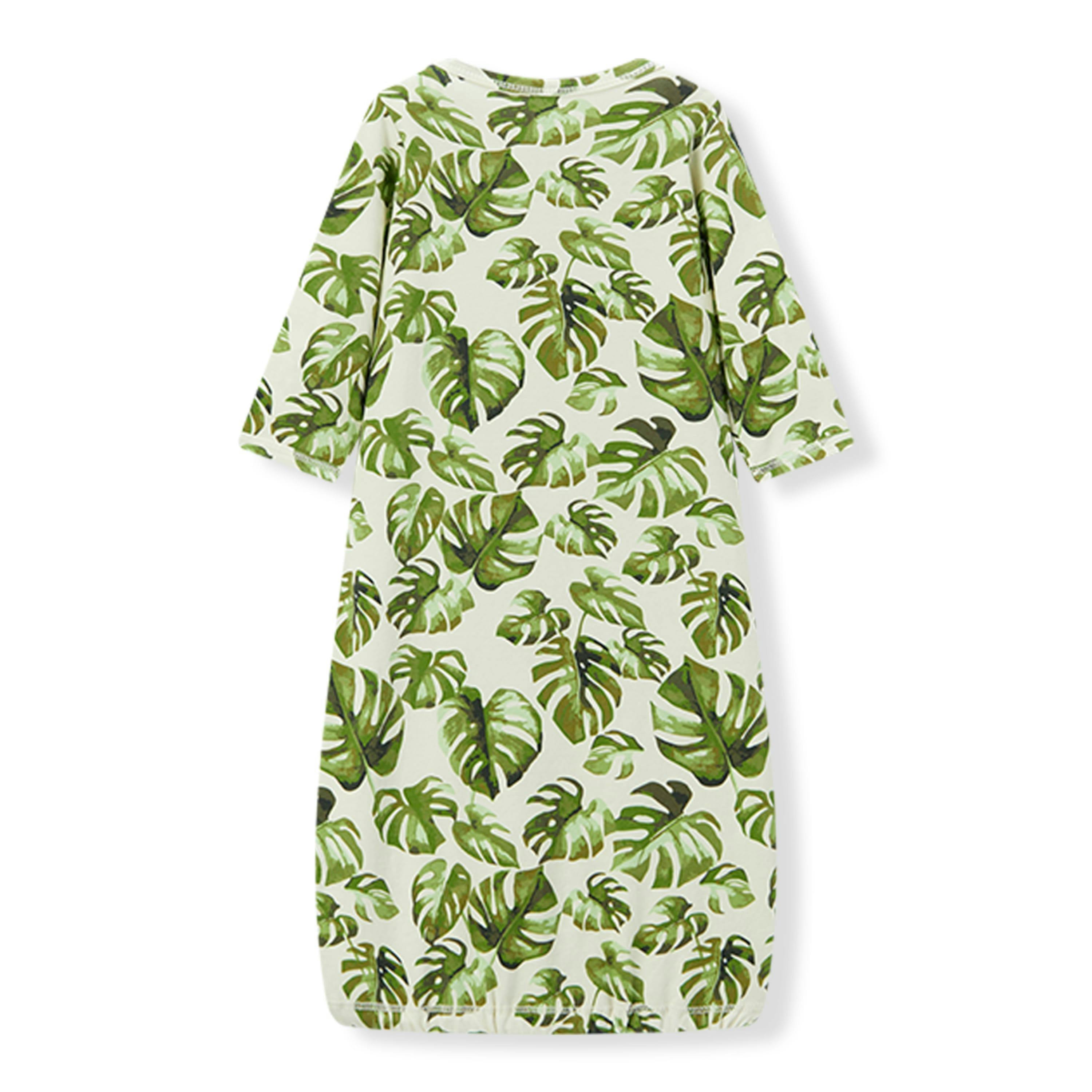 Island Leaf Cotton Stretch Newborn Gown & Hat Set