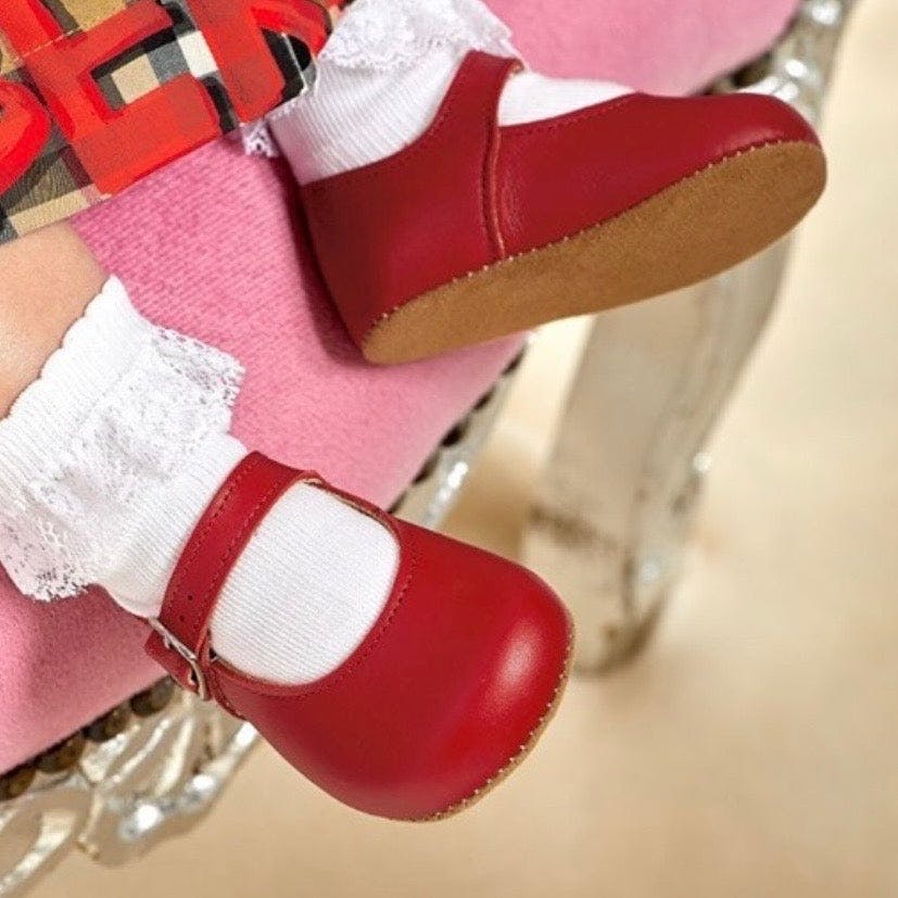 Mary Jane Pre-Walker Baby Girl Shoes - Red