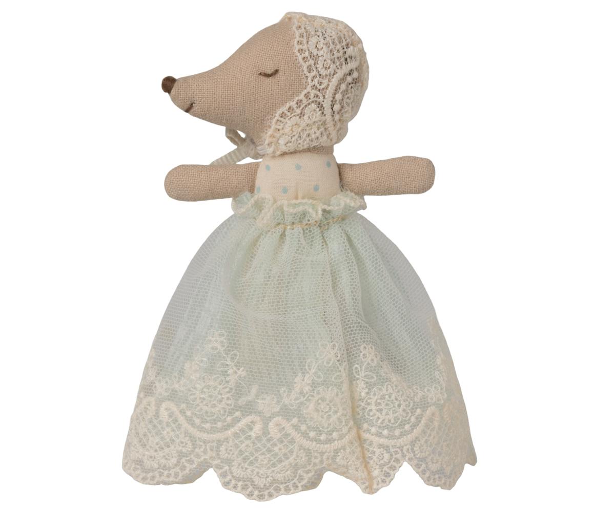 Baby mouse in gown - Mint