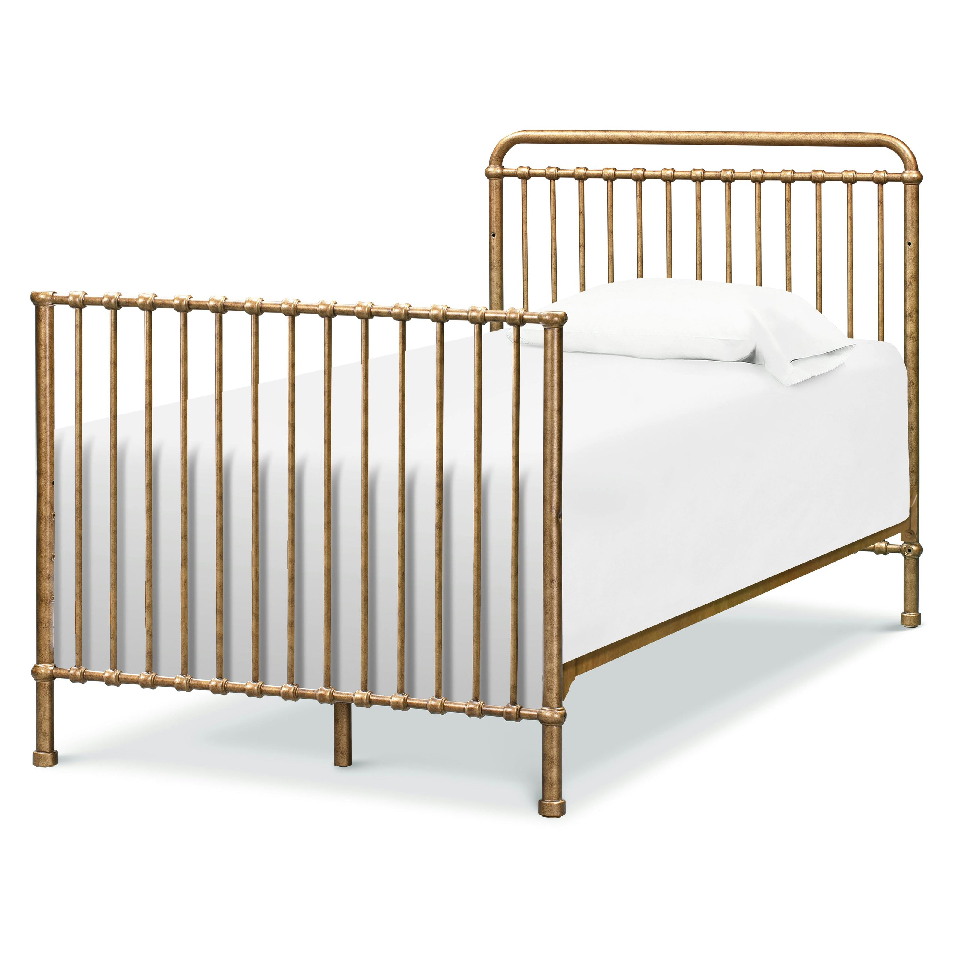 Winston 4-In-1 Convertible Mini Crib in Vintage Gold