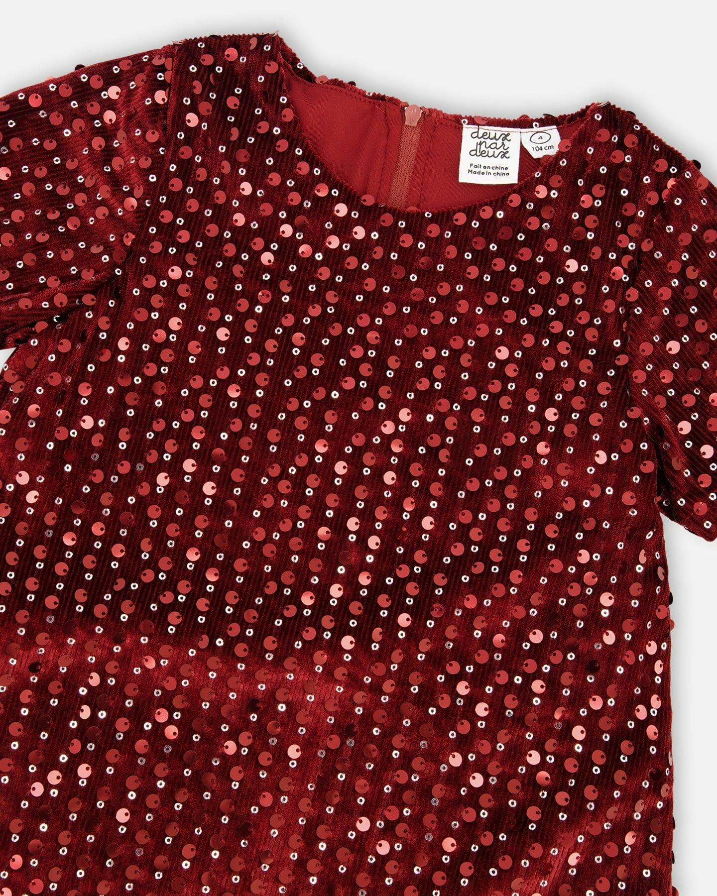 Velvet Short Sleeve Dress