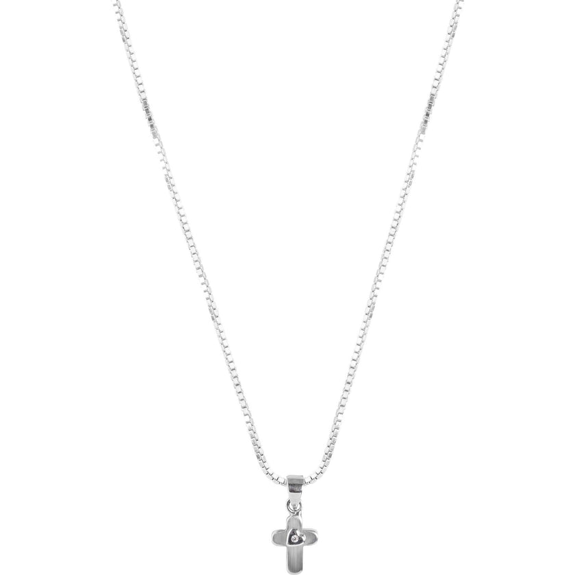 Brooklyn Cross Necklace - Box Chain
