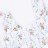 Heirloom Rose Stripe - Ruffly Strap Overall