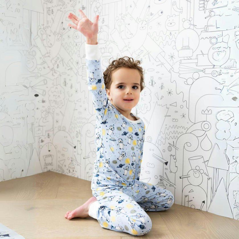 Print Long Sleeve Pajamas