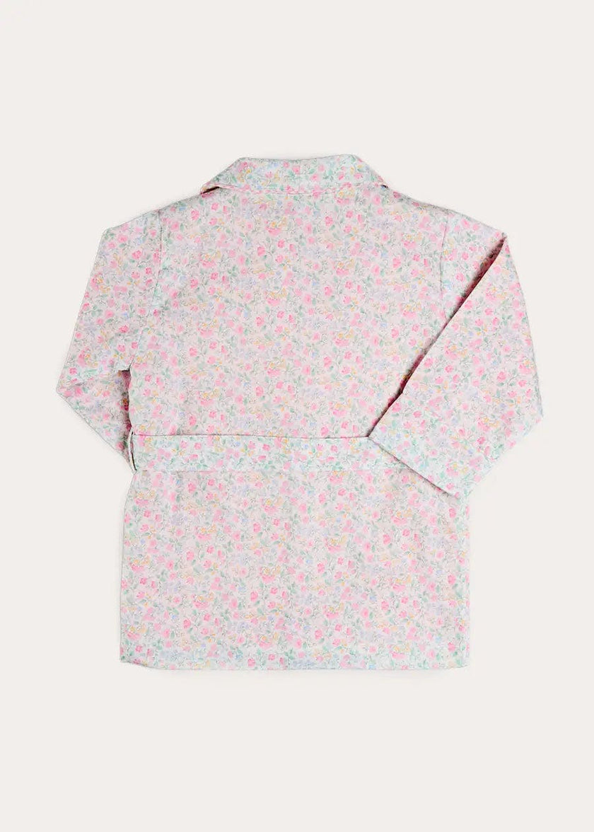 Harriet Floral Light Weight Dressing Gown in Pink (2- 10yrs)