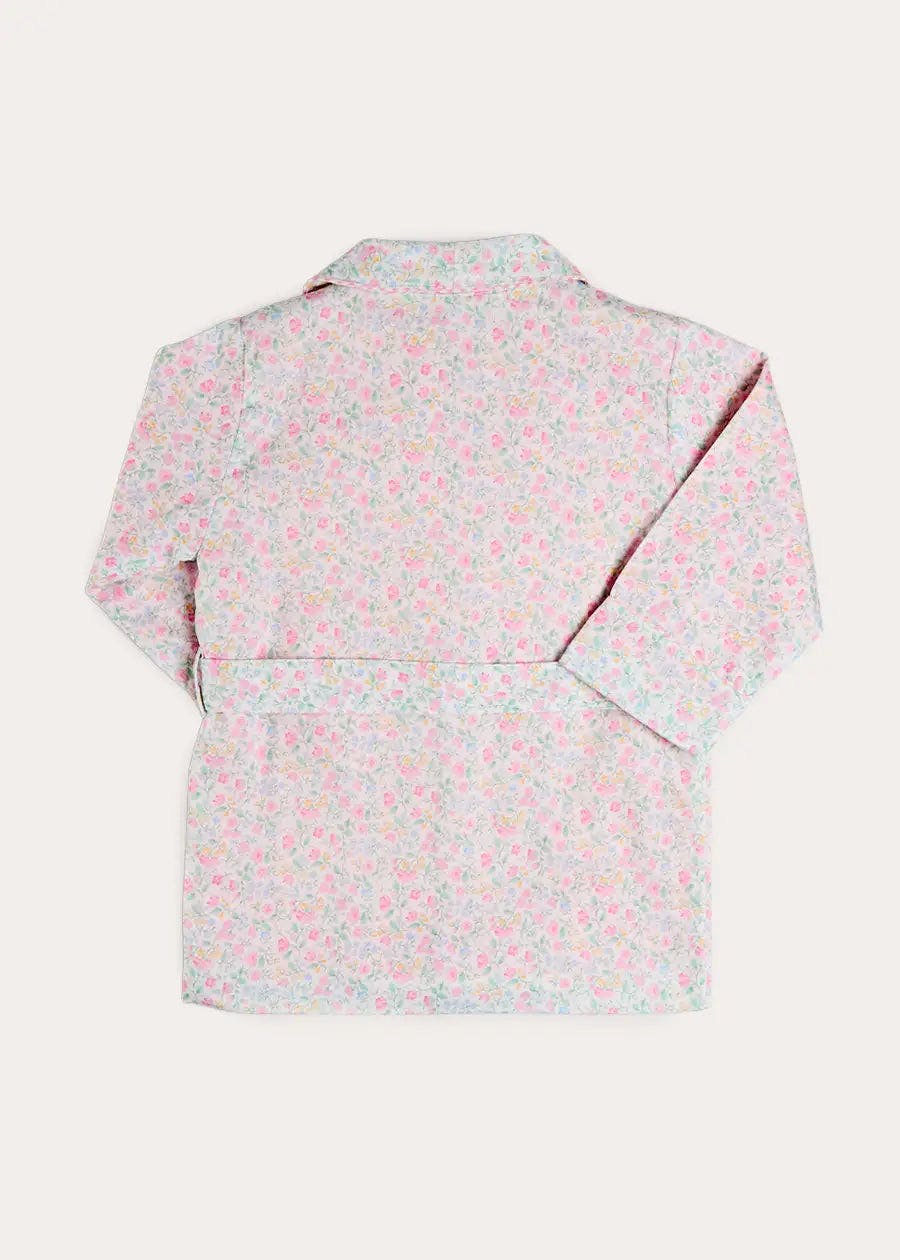 Harriet Floral Light Weight Dressing Gown in Pink (2- 10yrs)