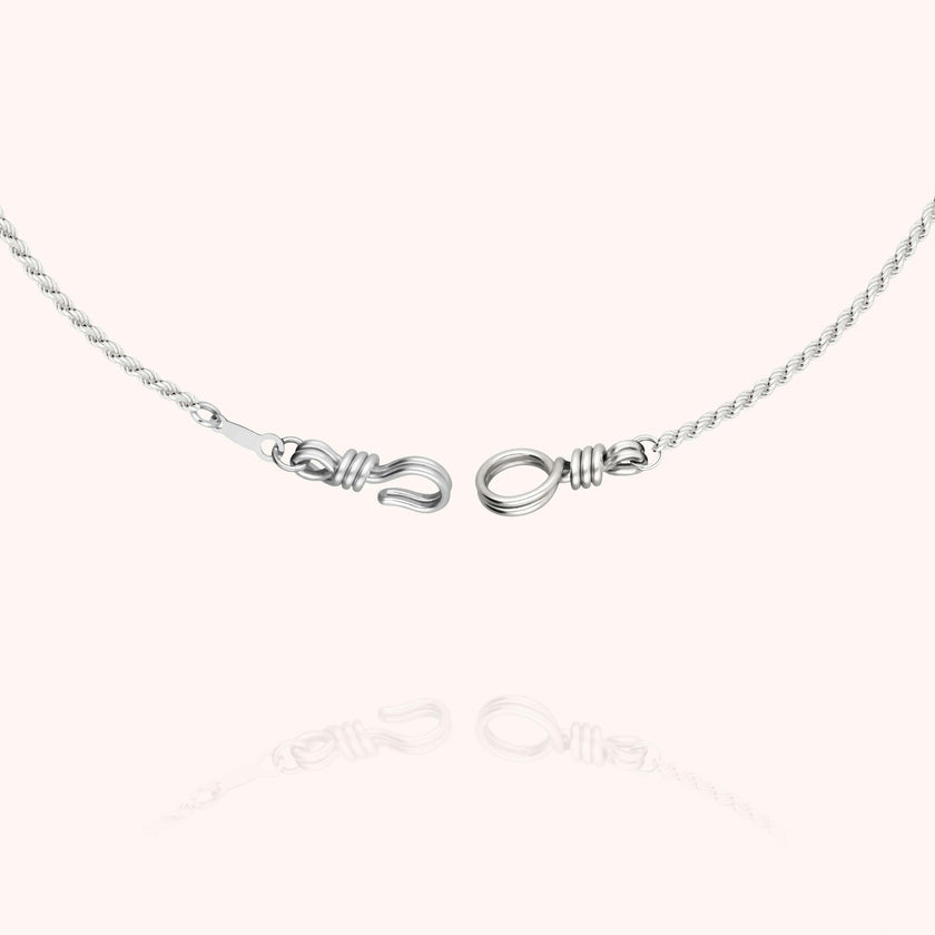 Rope Chain Necklace, 925 Sterling Silver