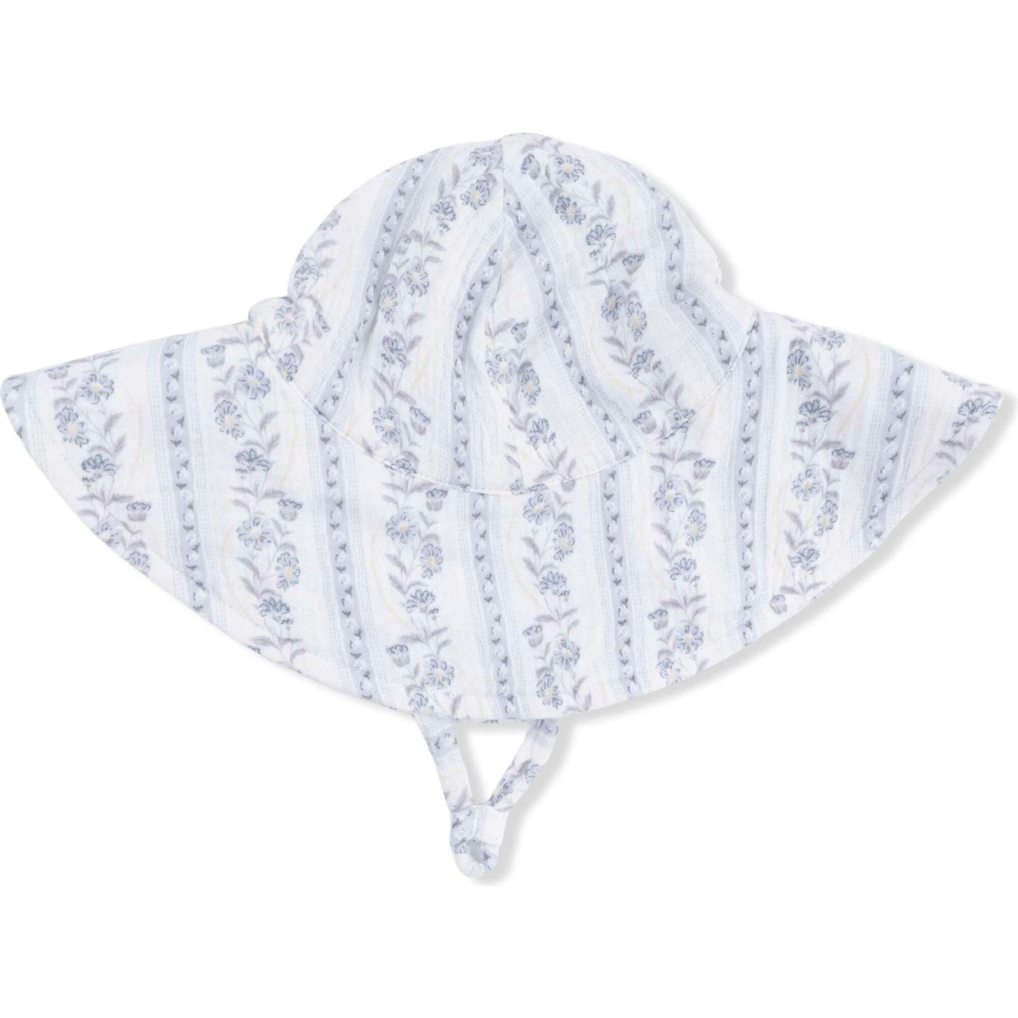 Kimberly Floral Stripe - Wide Brim Sun Hat