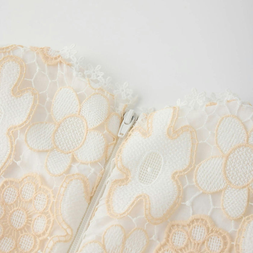 Haley Embroidered Frill Maxi Dress