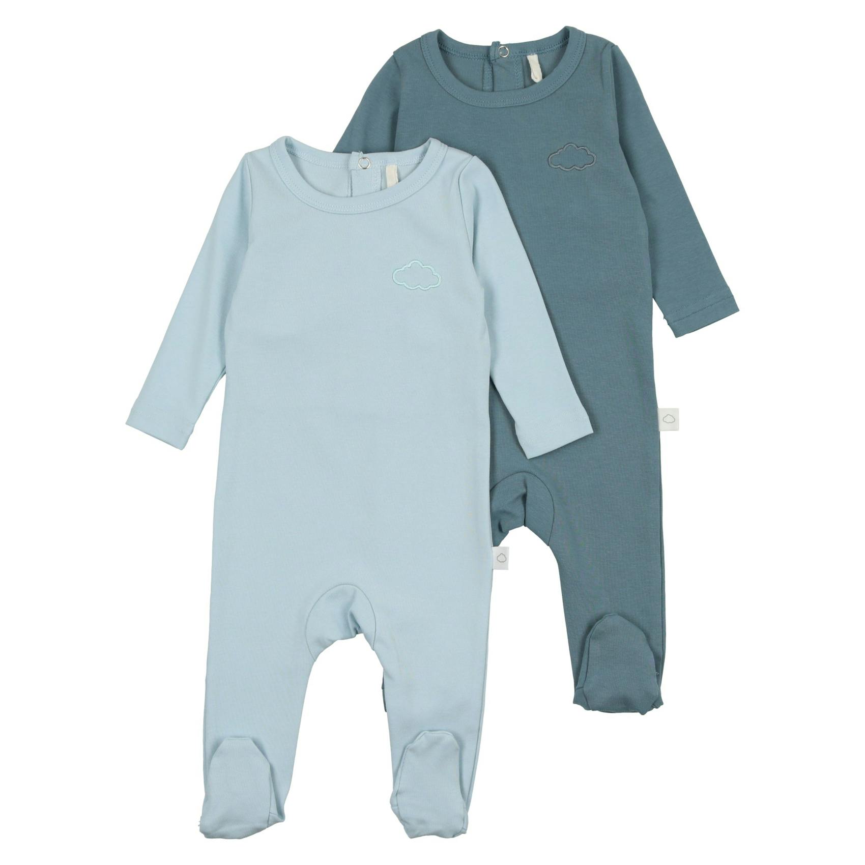 2 Pack Footies-Blue