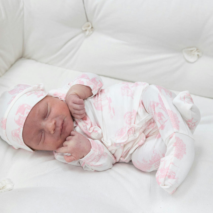 Puppy Toile Pink - Take Me Home Set with Convertible Pant