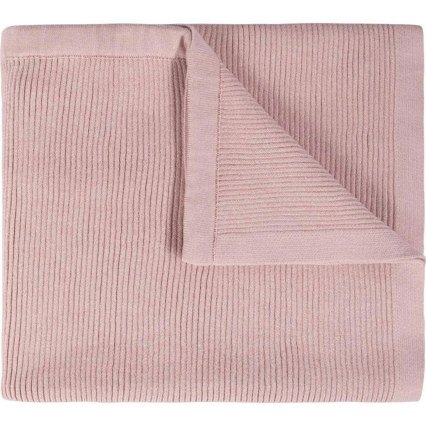 Ribbed Knit Blanket Ecru