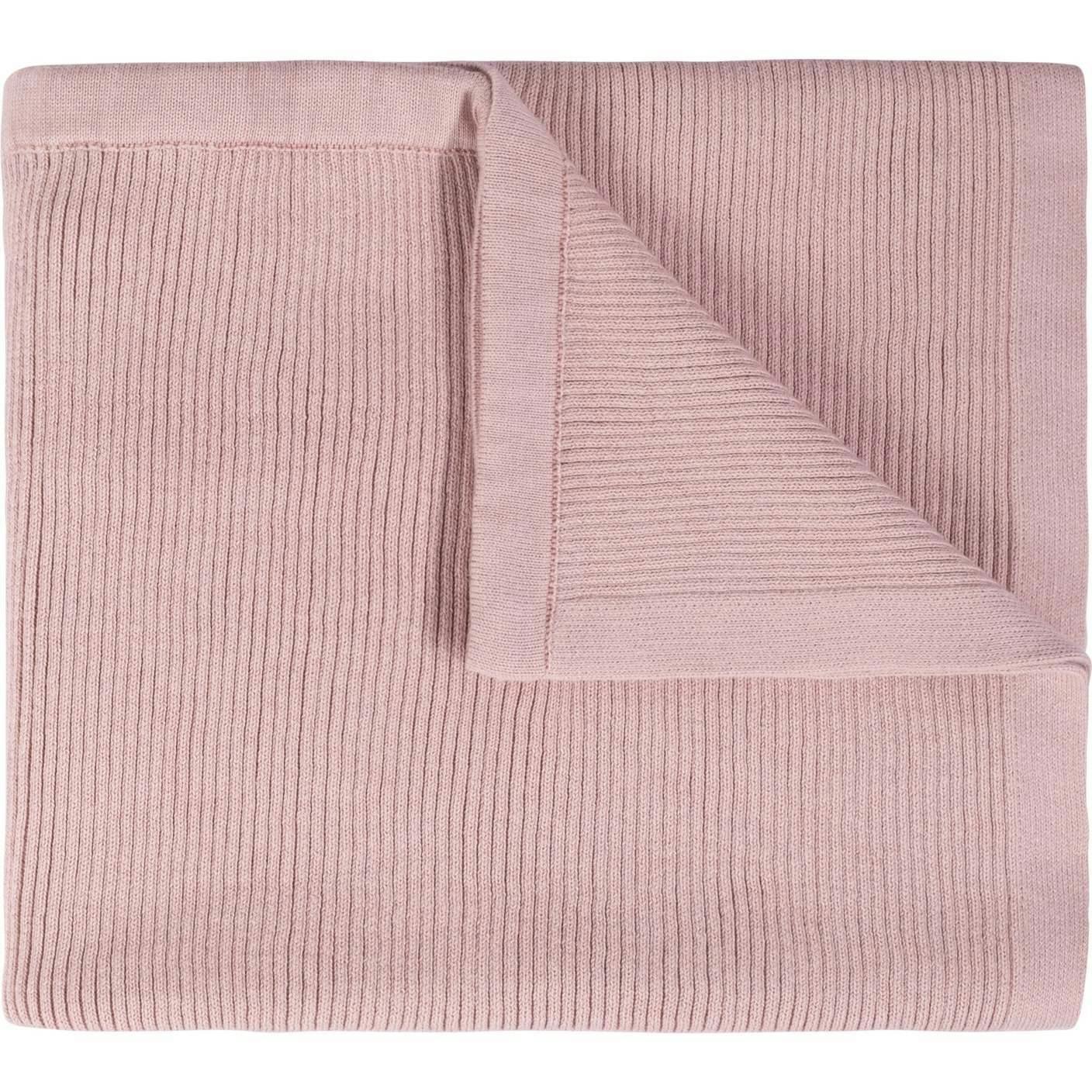 Ribbed Knit Blanket Ecru
