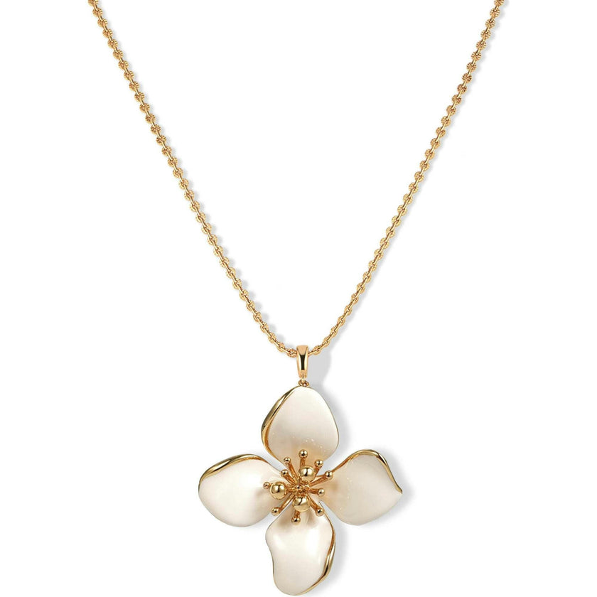Large Iris Blossom Pendant Neckalce