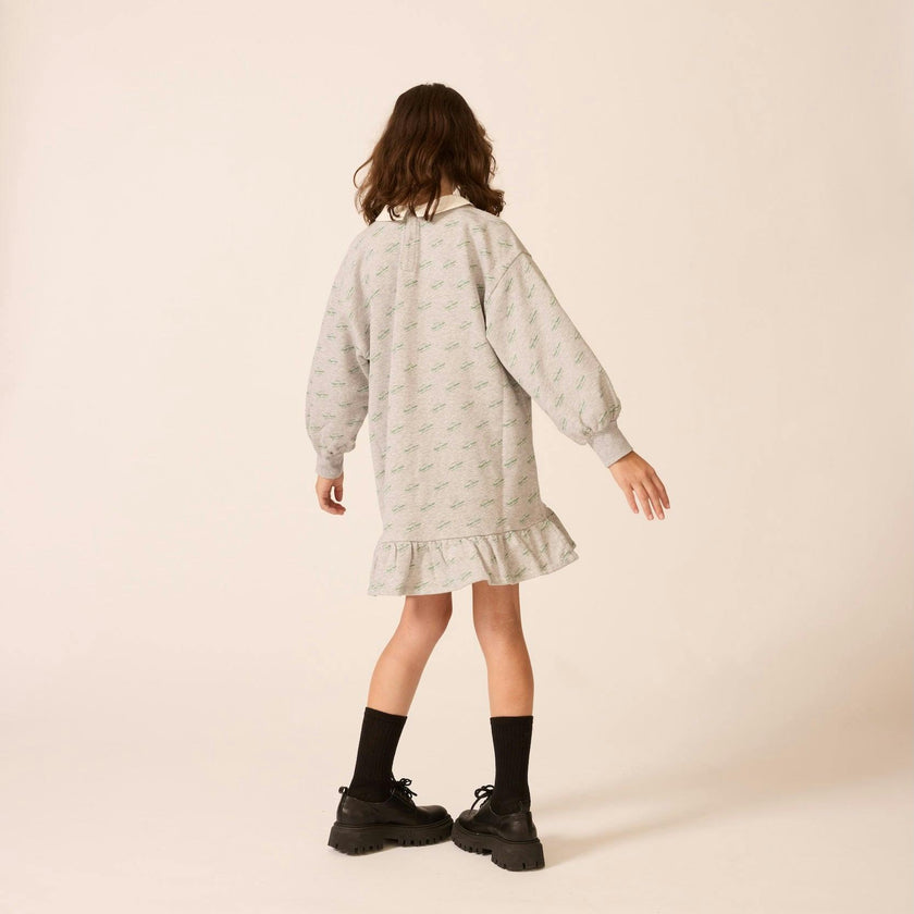 Organic Sweatshirt Dress in Heather Grey