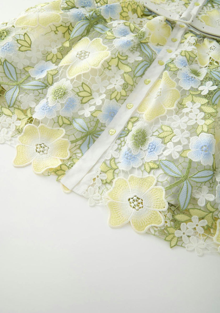 Vienna Embroidered Mini Dress