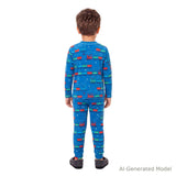Boys (2-4) Velour Pajama Set | Holiday Express - Blue