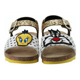 Yellow Looney Tunes Sandals