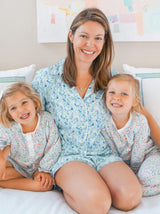 Birth Flowers Women’s Button Front Polo Short Pajama Set