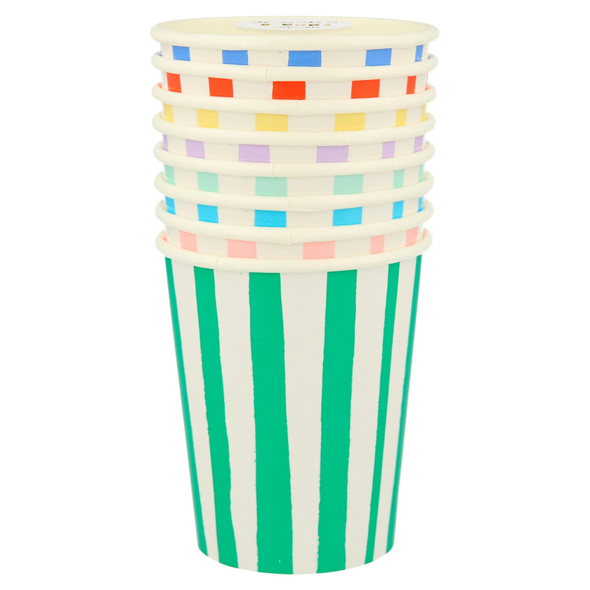 Mixed Stripe Cups
