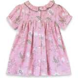 Toddler Emily dress with Lace trim | Pink and Green Fern