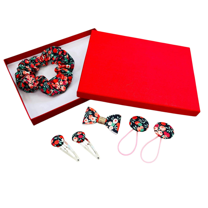 Liberty Of London Hair Bundle - Christmas Wiltshire berry in red gift box