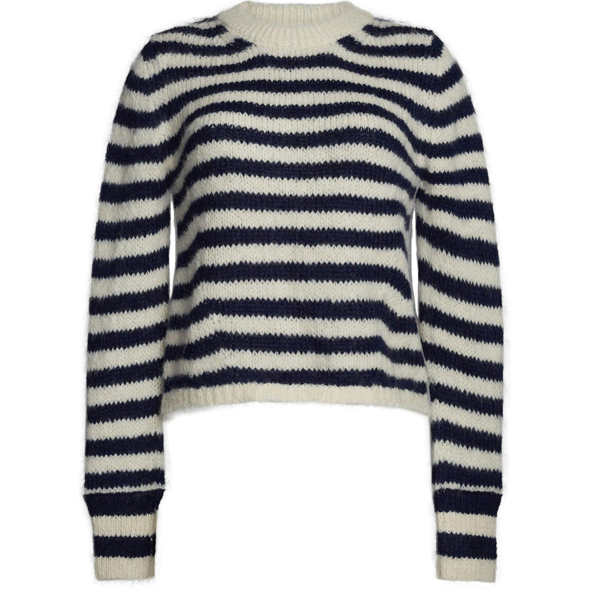 AVA STRIPE SWEATER | IVORY + NAVY