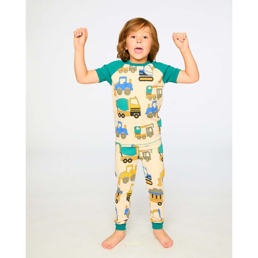 Organic Cotton Two-Piece Pajamas Set, Grey