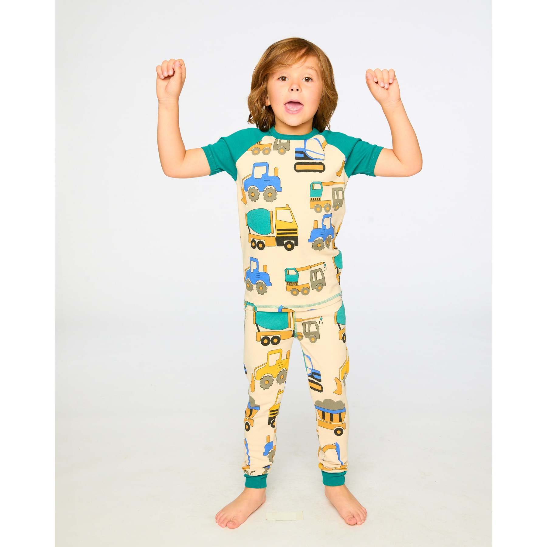 Organic Cotton Two-Piece Pajamas Set, Grey