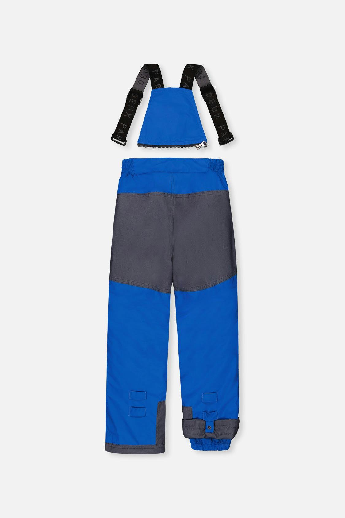 Two Piece Play Snowsuit Grey and Blue Dinosaur Print with Blue Pants