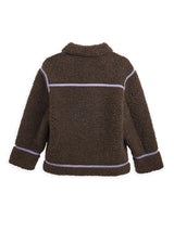 adult merino wool jacket - chocolate brown