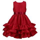 Bella Frill Satin Girls Party Dress