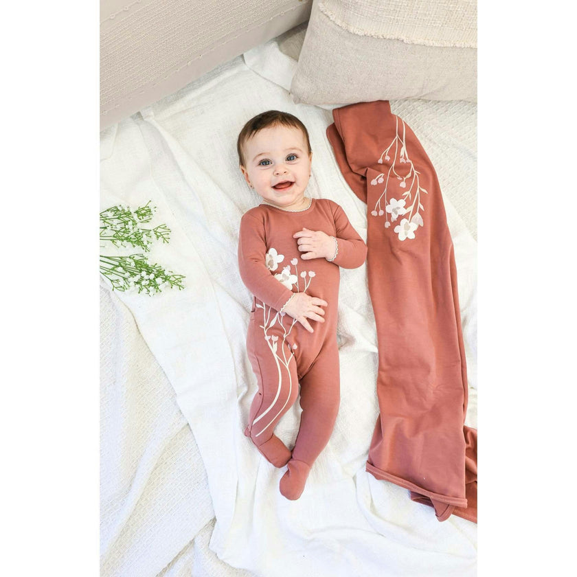 Blooming Bouquet Footie and Beanie Set
