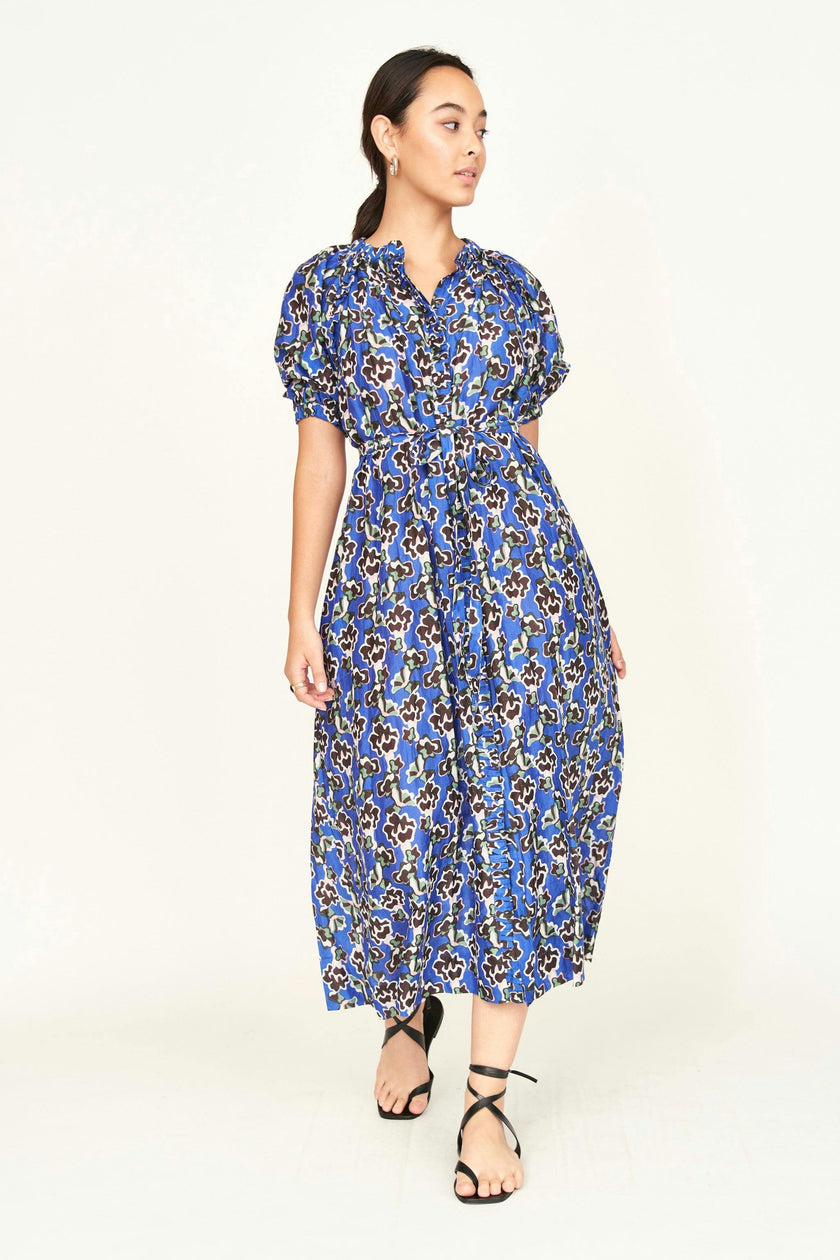 Somerset Dress in Lapis Wildflower